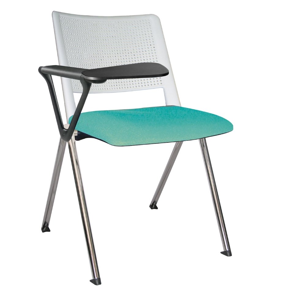 Offiho Silla Pupitre Revolution Ohp-87Cr Escolar Paleta Lateral 86Al Negro Asiento Y Respaldo En Una Pieza En Polipropileno De Alta Resistencia Tapizada - OHP-87CR - OFFIHO - NOGAL BEAT - Sillas
