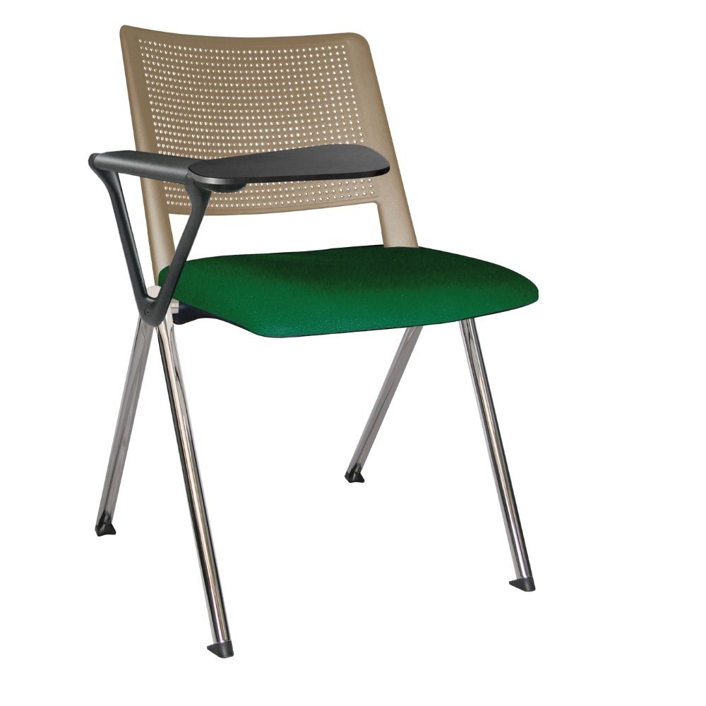 Offiho Silla Pupitre Revolution Ohp-87Cr Escolar Paleta Lateral 86Al Negro Asiento Y Respaldo En Una Pieza En Polipropileno De Alta Resistencia Tapizada - OHP-87CR - OFFIHO - NOGAL BEAT - Sillas