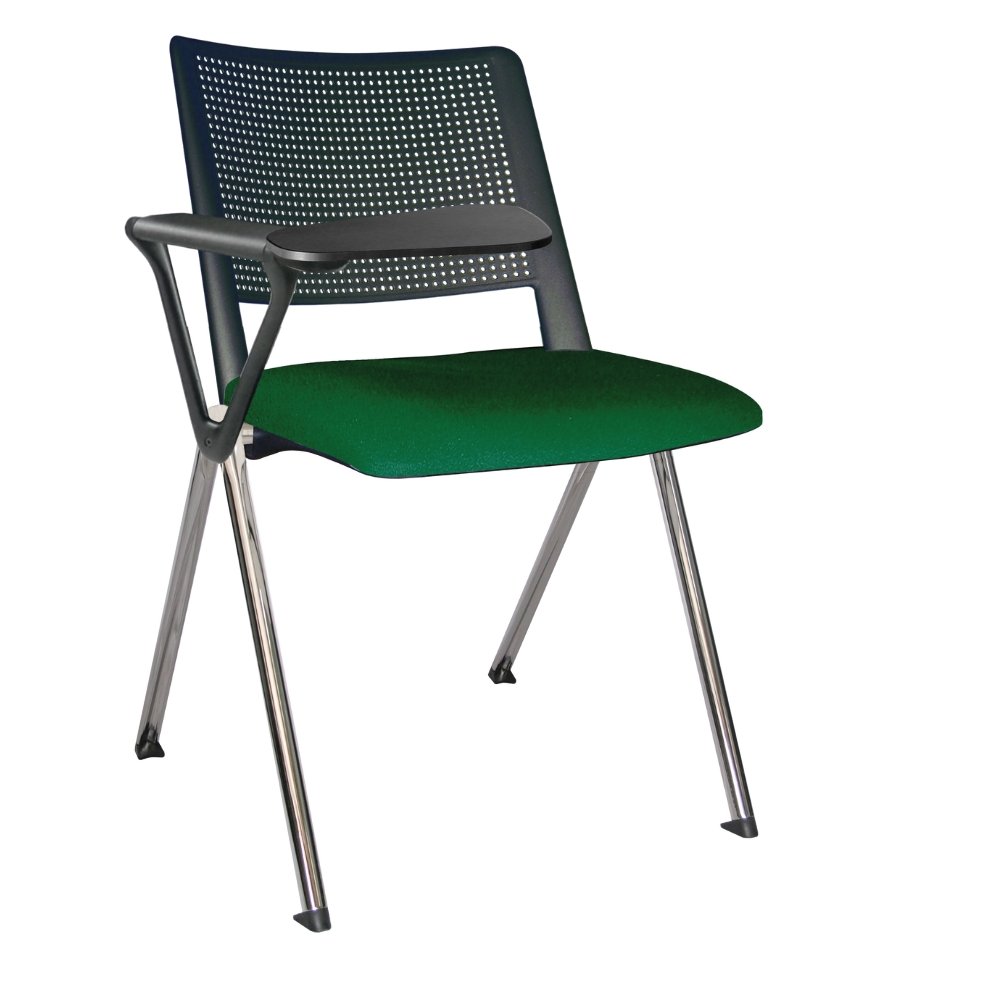 Offiho Silla Pupitre Revolution Ohp-87Cr Escolar Paleta Lateral 86Al Negro Asiento Y Respaldo En Una Pieza En Polipropileno De Alta Resistencia Tapizada - OHP-87CR - OFFIHO - NOGAL BEAT - Sillas