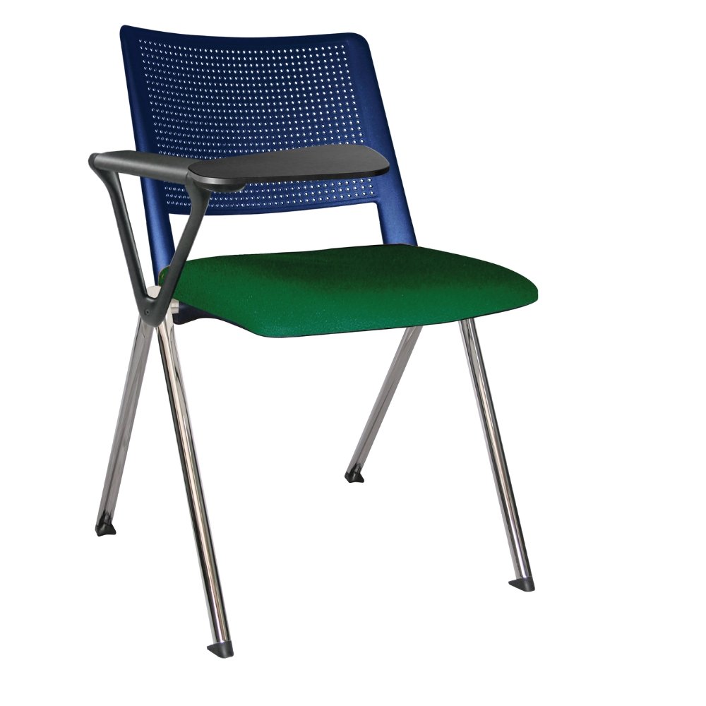 Offiho Silla Pupitre Revolution Ohp-87Cr Escolar Paleta Lateral 86Al Negro Asiento Y Respaldo En Una Pieza En Polipropileno De Alta Resistencia Tapizada - OHP-87CR - OFFIHO - NOGAL BEAT - Sillas