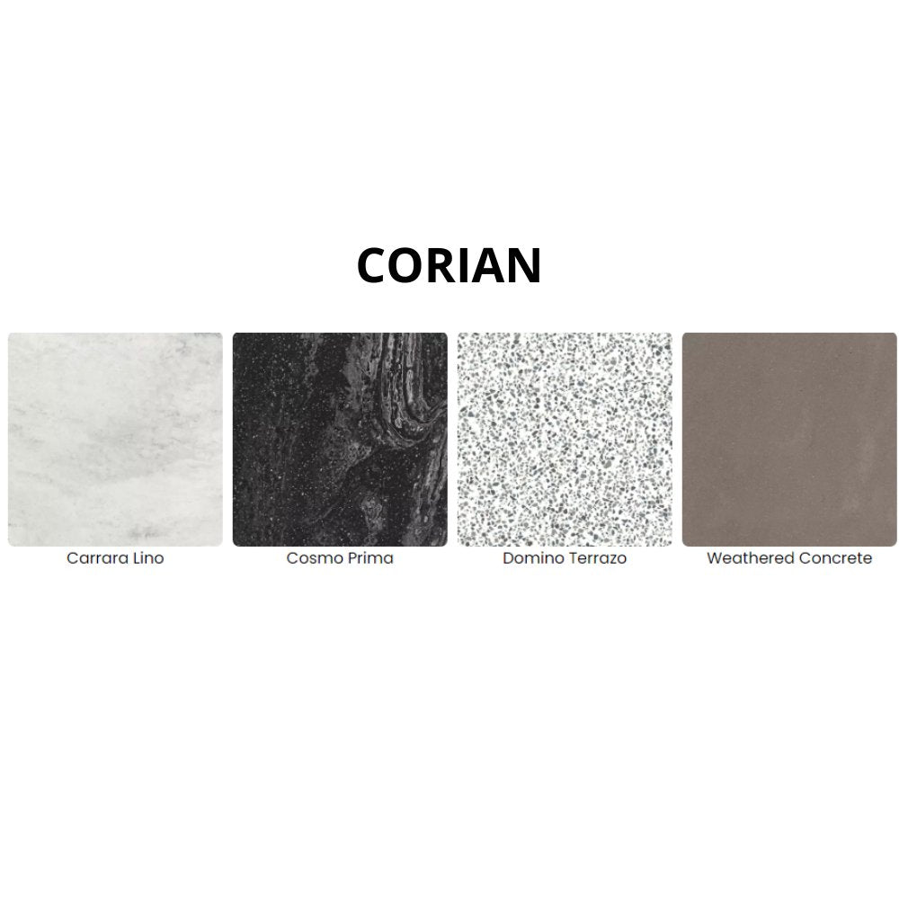 REQUIEZ ROOT | Mesa Linea Confort | 66 cm | Base Ovalada | Varios Colores Básicos | Cubierta | Interior - 160-O5535 Cubierta Corian - Requiez - NOGAL BEAT -