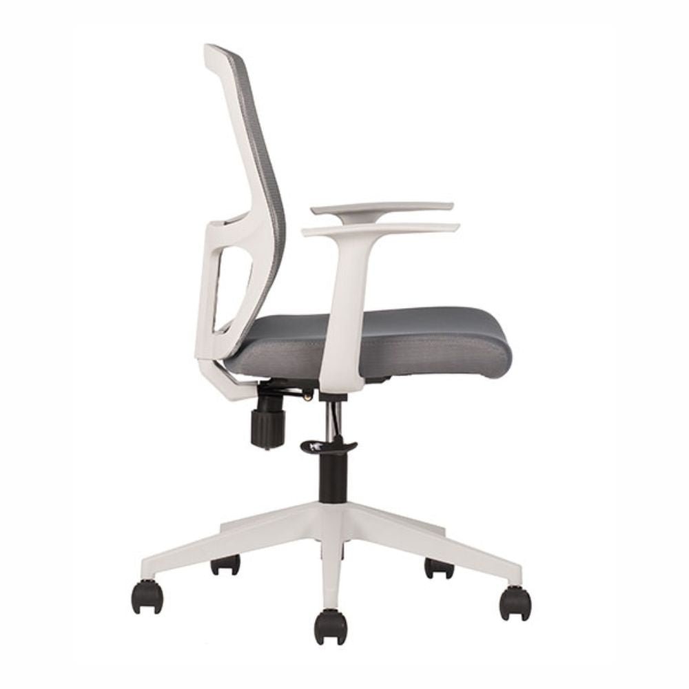 Silla De Oficina Operativa - TECHNO CLICK - Varios Colores - Respaldo y Asiento Tapizado - CLICK Gris - Techno - NOGAL BEAT -