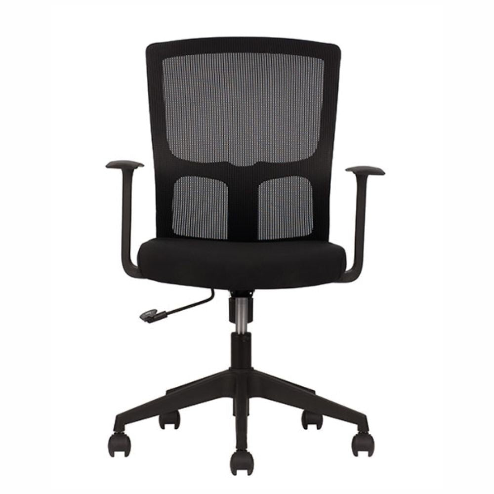Silla De Oficina Operativa - TECHNO CLICK - Varios Colores - Respaldo y Asiento Tapizado - CLICK Negro - Techno - NOGAL BEAT -