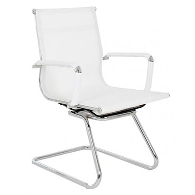 SILLA NOGAL BEAT CÁDIZ MALLA CONFERENCE | Silla para Oficina Tipo Aluminium Group Mesh Charles & Ray Eames Sala de Juntas Visitas Conferencias | Base Trineo | Varios Colores | Malla | Interior - CÁDIZ MALLA CONFERENCE - MDO - NOGAL BEAT - Sillas