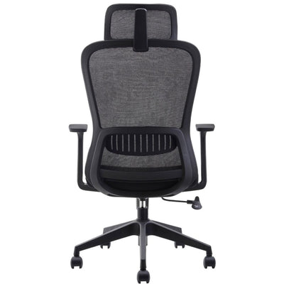 SILLA OFFIHO COZY OHE-175 NEGRO | Silla Ejecutiva Operativa | Altura Ajustable | Base Pentagonal | Negro | Malla Tela | Interior - OHE-175negro - OFFIHO - NOGAL BEAT - Sillas de oficina