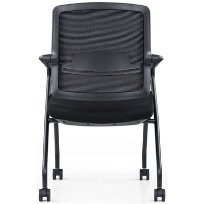 SILLA OFFIHO FLEX OHV-138 | Silla Visitantes Operativa para Oficina Sala Juntas | Base Rodajas | Negro | Malla Tela | Interior - OHV-138 - OFFIHO - NOGAL BEAT - Sillas de oficina