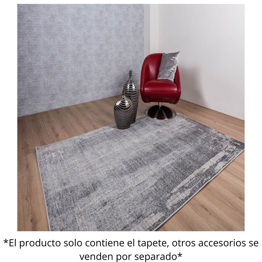 TAPETE LAVIN MARDIN T4014 | Tapete Decorativo para Recepción Hotel Hogar Departamento Sala | GRIS GRIS | Varias Medidas | Rectangular | Interior - T4014-60x90 - LAVIN - NOGAL BEAT - Tapetes