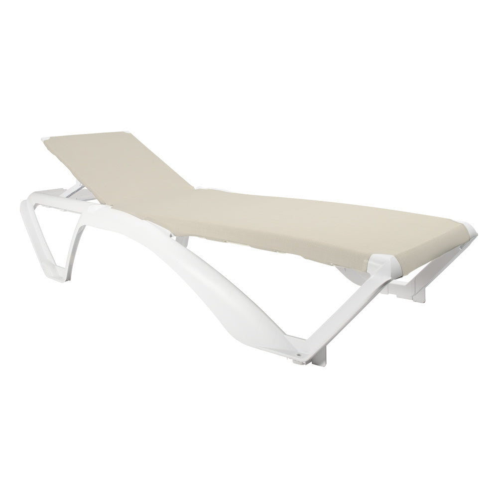 Tumbona para Áreas de Exterior y Terrazas con Alberca Reclinable - RESOL MARINA CLUB - Varios Colores - Protección UV Ruedas Traseras y Tacos Antideslizantes