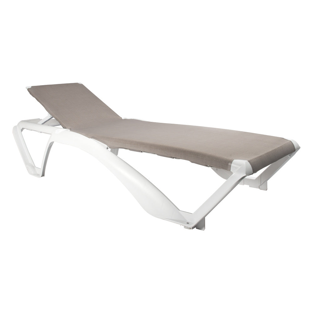 Tumbona para Áreas de Exterior y Terrazas con Alberca Reclinable - RESOL MARINA CLUB - Varios Colores - Protección UV Ruedas Traseras y Tacos Antideslizantes