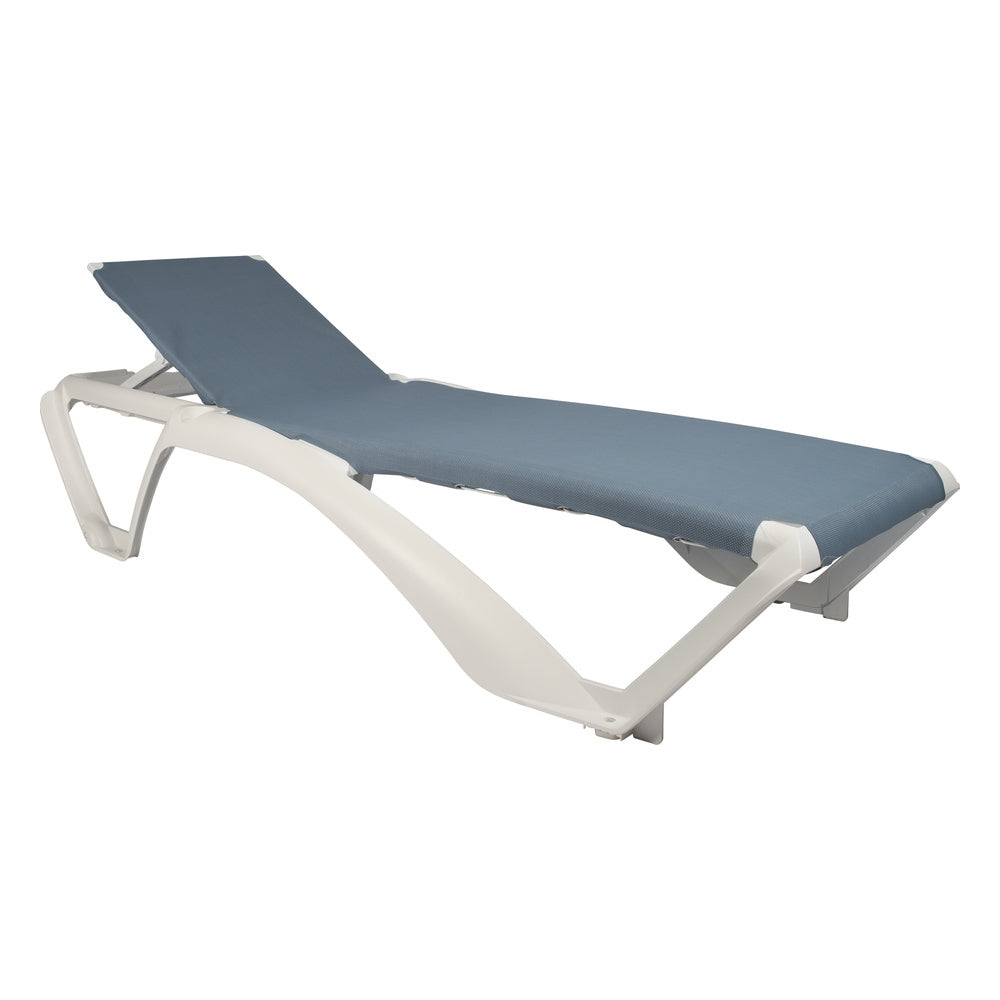 Tumbona para Áreas de Exterior y Terrazas con Alberca Reclinable - RESOL MARINA CLUB - Varios Colores - Protección UV Ruedas Traseras y Tacos Antideslizantes