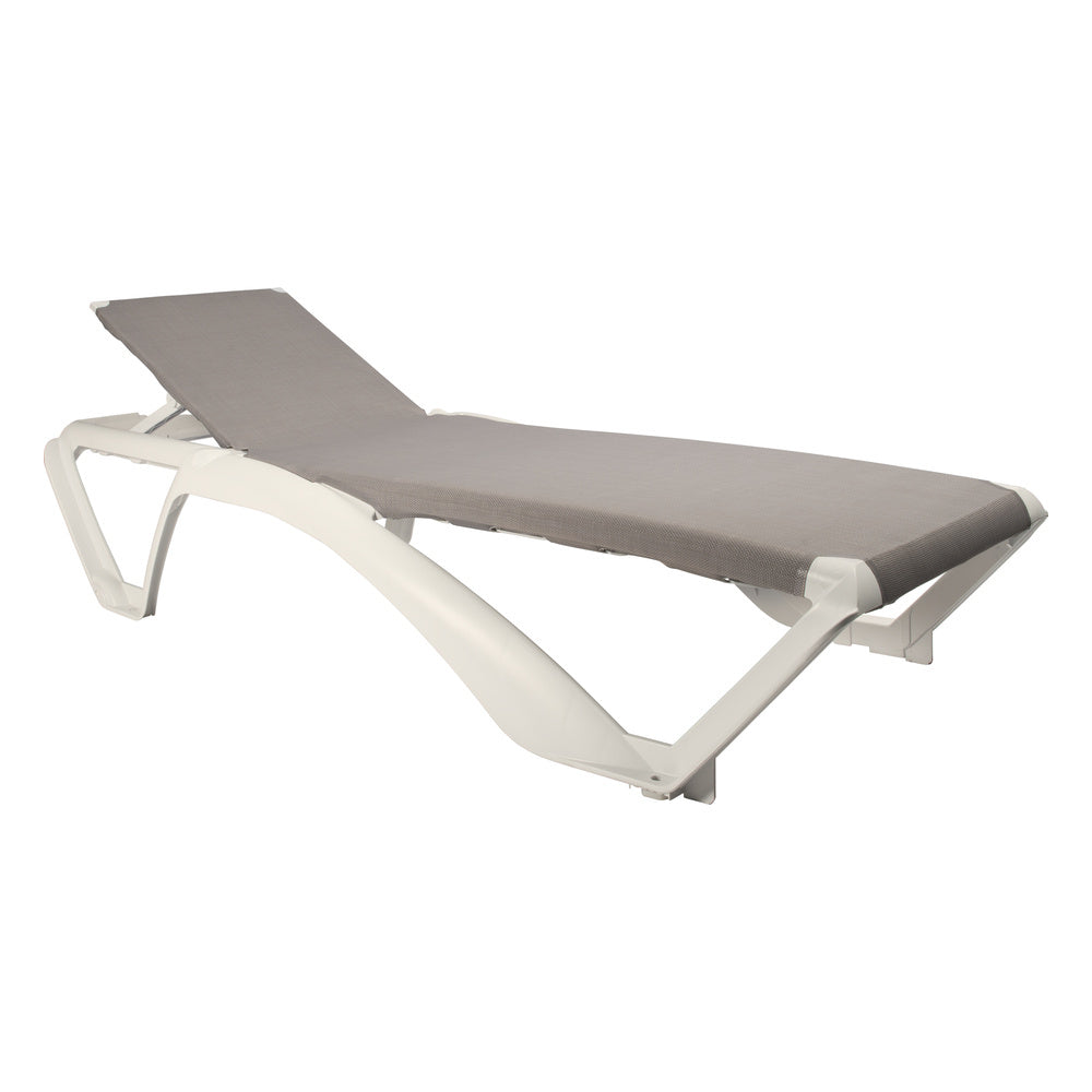 Tumbona para Áreas de Exterior y Terrazas con Alberca Reclinable - RESOL MARINA CLUB - Varios Colores - Protección UV Ruedas Traseras y Tacos Antideslizantes