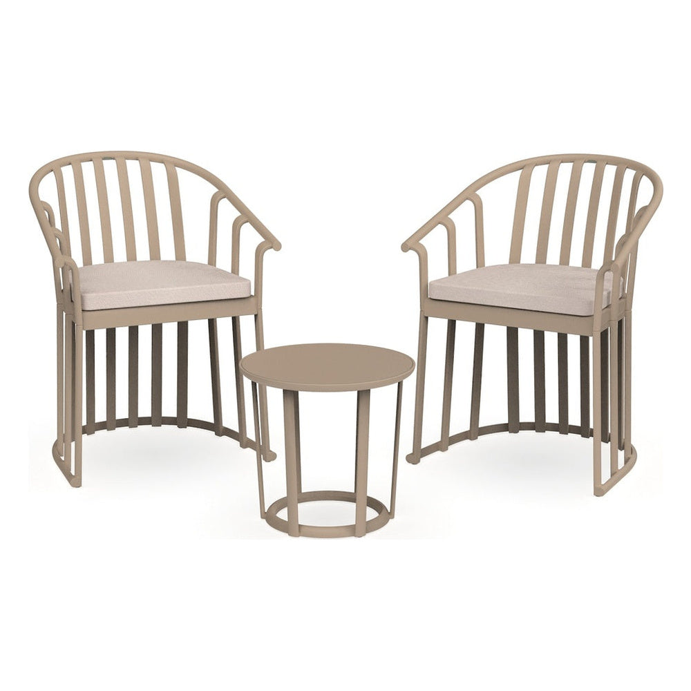 Set Comercial para Terraza 2 Sillones con Cojines y Mesa - RESOL RAFF - Varios Colores - Fibra de Vidrio
