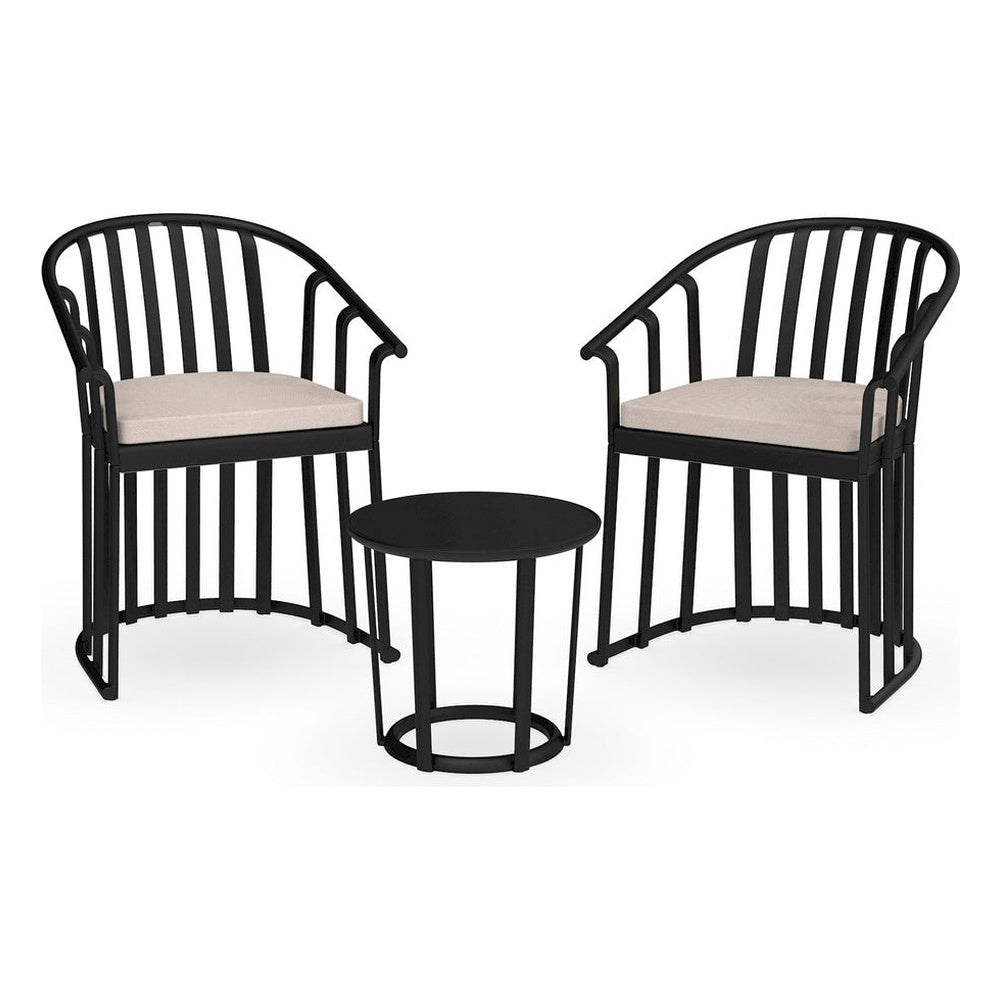 Set Comercial para Terraza 2 Sillones con Cojines y Mesa - RESOL RAFF - Varios Colores - Fibra de Vidrio