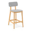 Banco Alto para Bar - INFINITI PORTA VENEZIA - Varios Colores - Asiento y Respaldo en Polipropileno Base de Madera