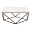 Mesa de Centro para Consultorio - ZUO TINTERN - Varios Colores - Cubierta de Piedra Compuesta Símil Mármol y Estructura de Acero con Recubrimiento en Polvo