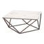 Mesa de Centro para Consultorio - ZUO TINTERN - Varios Colores - Cubierta de Piedra Compuesta Símil Mármol y Estructura de Acero con Recubrimiento en Polvo