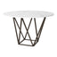 Mesa de Comedor para Food Court - ZUO TINTERN - Varios Colores - Cubierta de Piedra Compuesta Símil Mármol y Estructura de Acero con Recubrimiento en Polvo