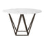 Mesa de Comedor para Food Court - ZUO TINTERN - Varios Colores - Cubierta de Piedra Compuesta Símil Mármol y Estructura de Acero con Recubrimiento en Polvo