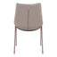 Silla Comercial para Hotel - ZUO MAGNUS - Varios Colores - Asiento y Respaldo Tapizados en Piel Sintética - Café y Nogal