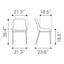 Silla Comercial para Hotel - ZUO MAGNUS - Varios Colores - Asiento y Respaldo Tapizados en Piel Sintética - Café y Nogal