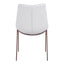 Silla Comercial para Hotel - ZUO MAGNUS - Varios Colores - Asiento y Respaldo Tapizados en Piel Sintética - Blanco y Nogal