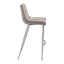 Banco Alto para Bistró - ZUO MAGNUS 53x55 101274 - Varios Colores - Asiento y Respaldo Tapizados en Piel Sintética