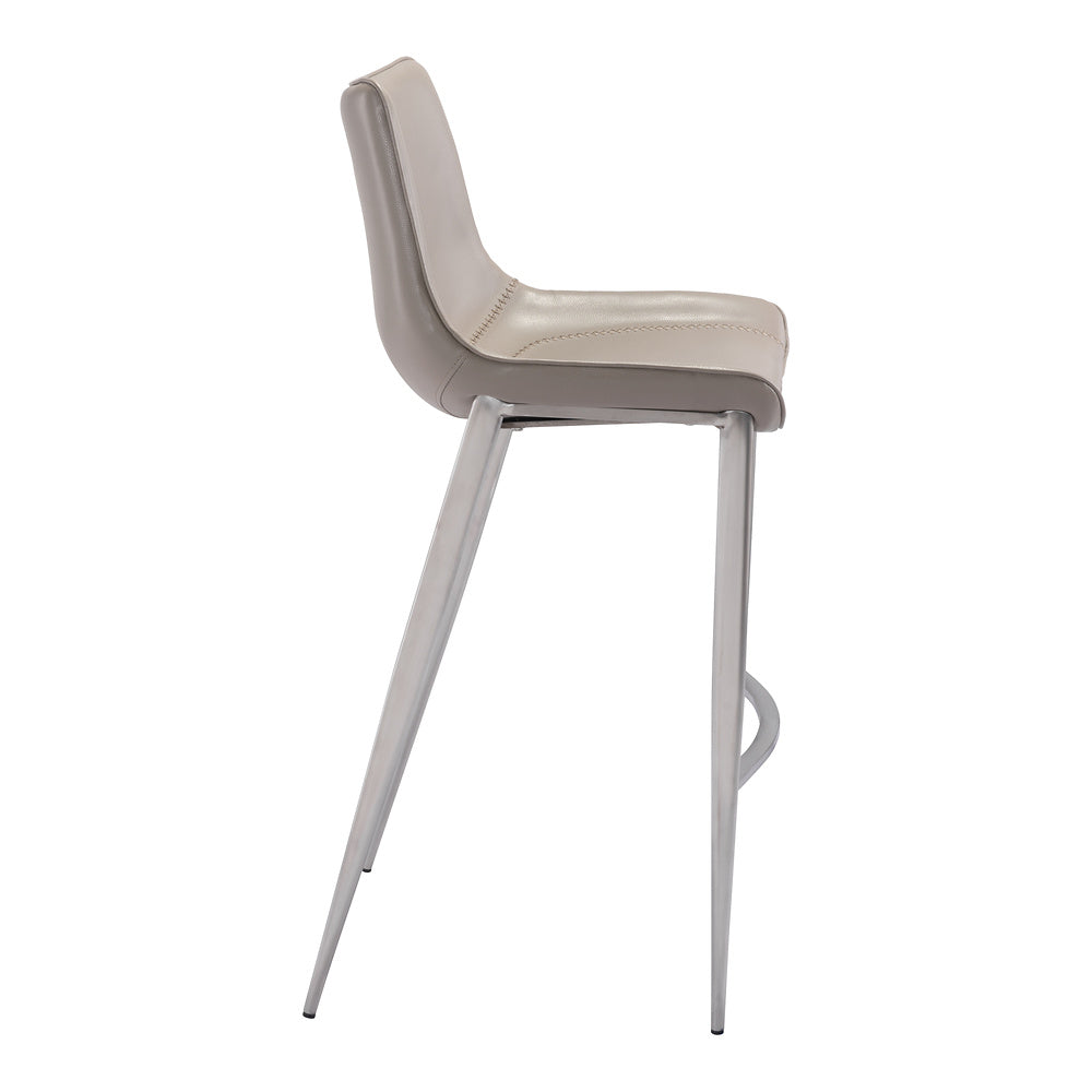 Banco Alto para Bistró - ZUO MAGNUS 53x55 101274 - Varios Colores - Asiento y Respaldo Tapizados en Piel Sintética