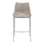 Banco Alto para Bistró - ZUO MAGNUS 53x55 101274 - Varios Colores - Asiento y Respaldo Tapizados en Piel Sintética