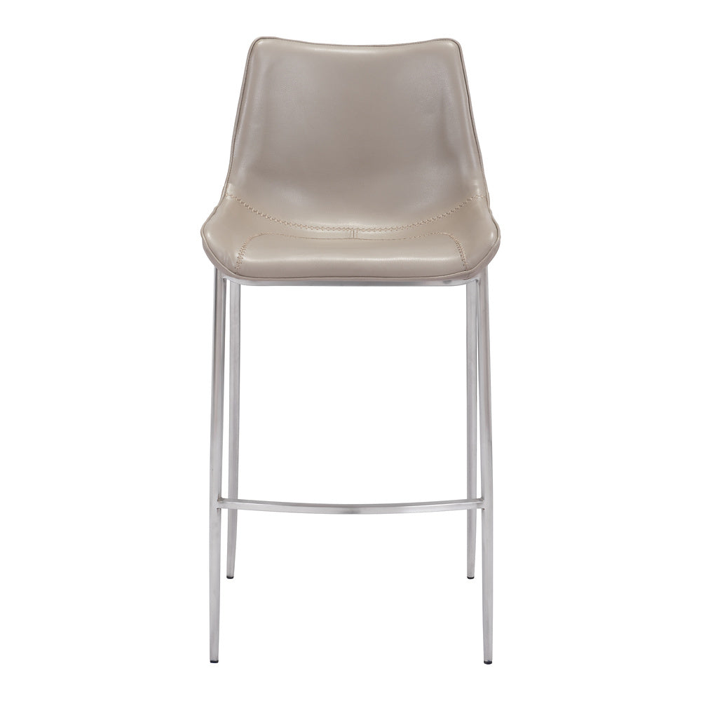 Banco Alto para Bistró - ZUO MAGNUS 53x55 101274 - Varios Colores - Asiento y Respaldo Tapizados en Piel Sintética