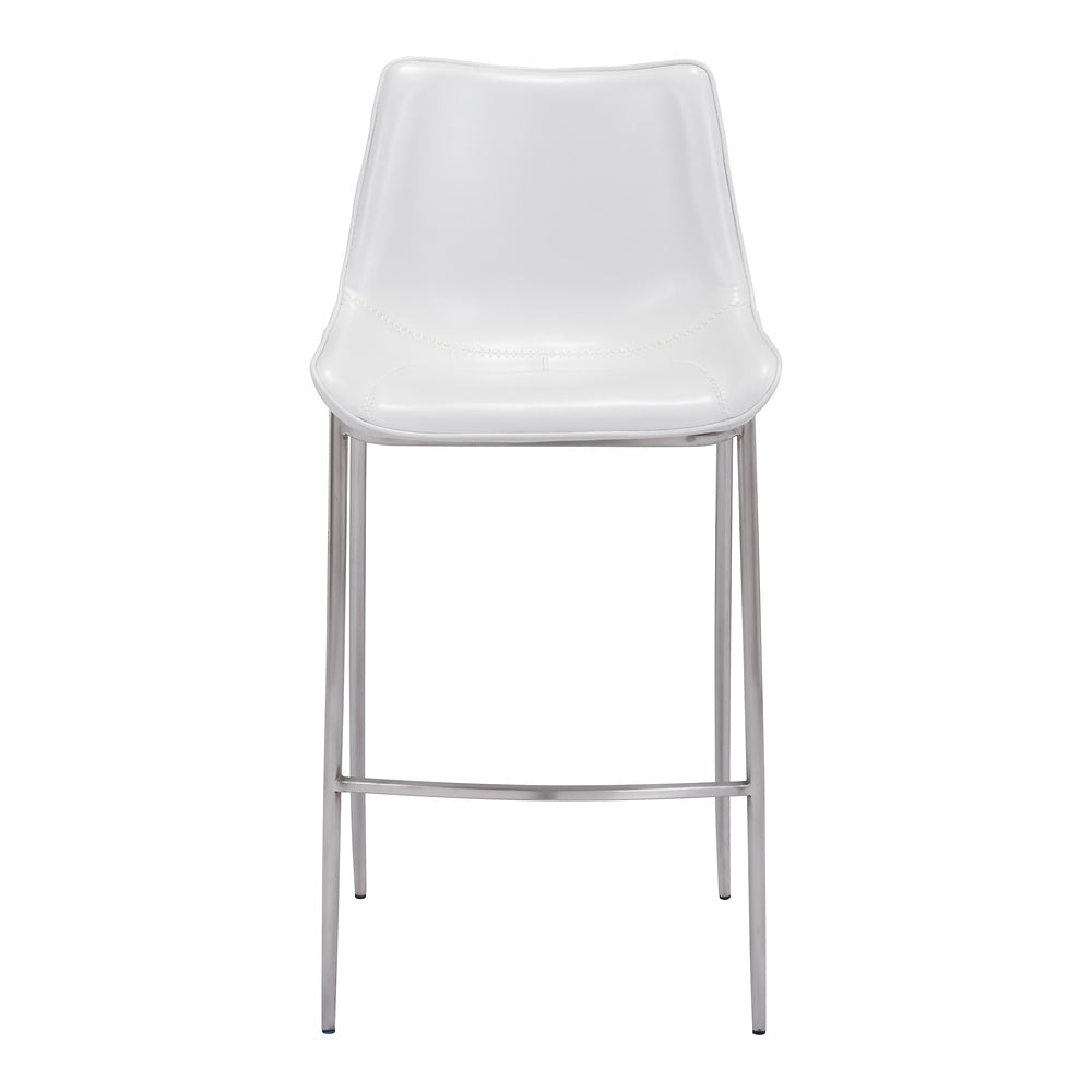 Banco Alto para Bistró - ZUO MAGNUS 53x55 101275 - Varios Colores - Asiento y Respaldo Tapizados en Piel Sintética