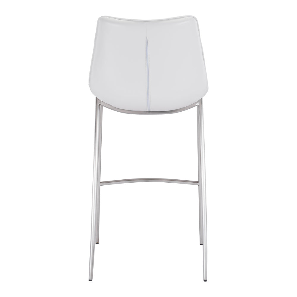 Banco Alto para Bistró - ZUO MAGNUS 53x55 101275 - Varios Colores - Asiento y Respaldo Tapizados en Piel Sintética