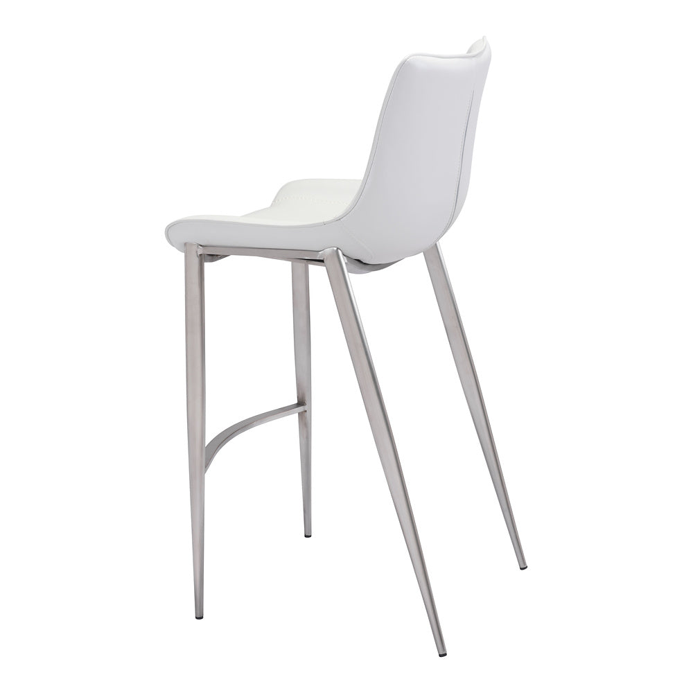 Banco Alto para Bistró - ZUO MAGNUS 53x55 101275 - Varios Colores - Asiento y Respaldo Tapizados en Piel Sintética