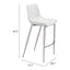 Banco Alto para Bistró - ZUO MAGNUS 53x55 101275 - Varios Colores - Asiento y Respaldo Tapizados en Piel Sintética