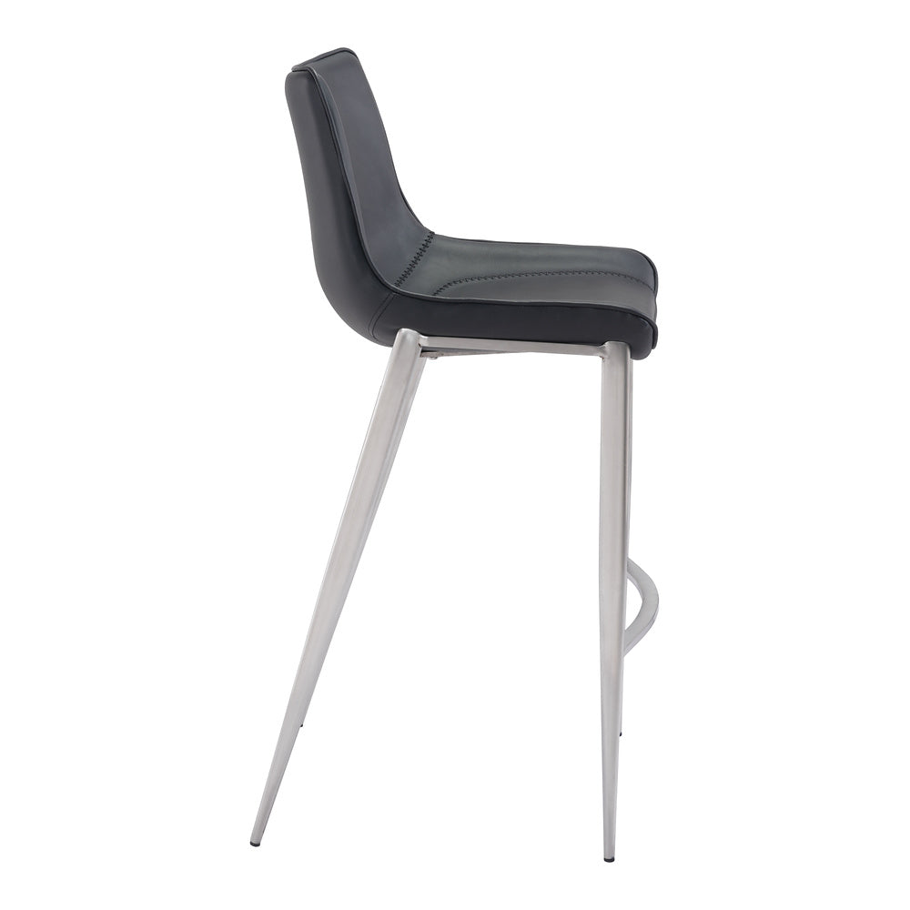 Banco Alto para Bistró - ZUO MAGNUS 53x55 101276 - Varios Colores - Asiento y Respaldo Tapizados en Piel Sintética