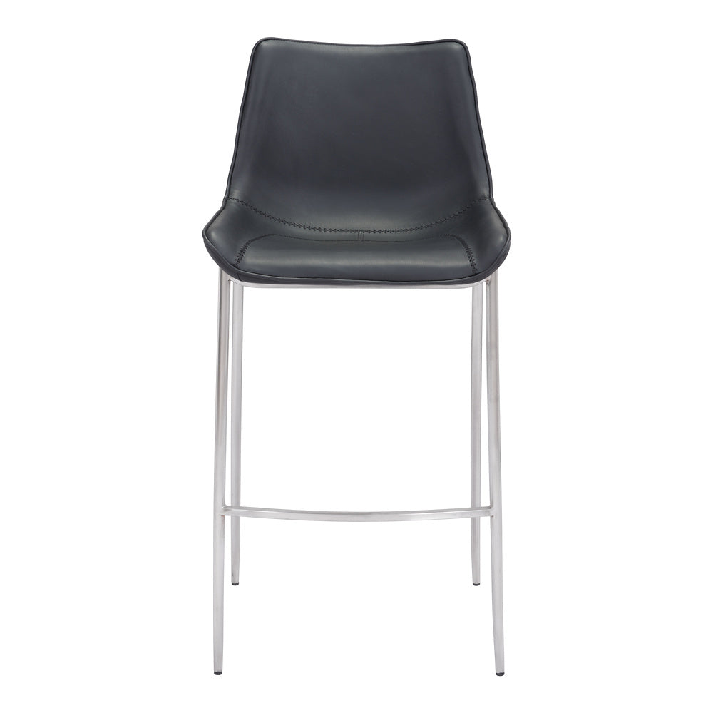 Banco Alto para Bistró - ZUO MAGNUS 53x55 101276 - Varios Colores - Asiento y Respaldo Tapizados en Piel Sintética
