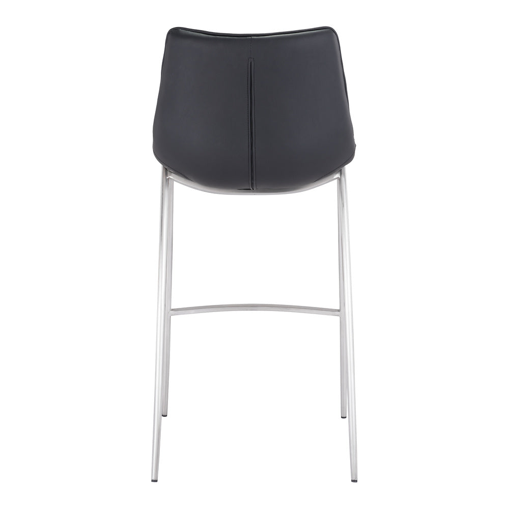 Banco Alto para Bistró - ZUO MAGNUS 53x55 101276 - Varios Colores - Asiento y Respaldo Tapizados en Piel Sintética