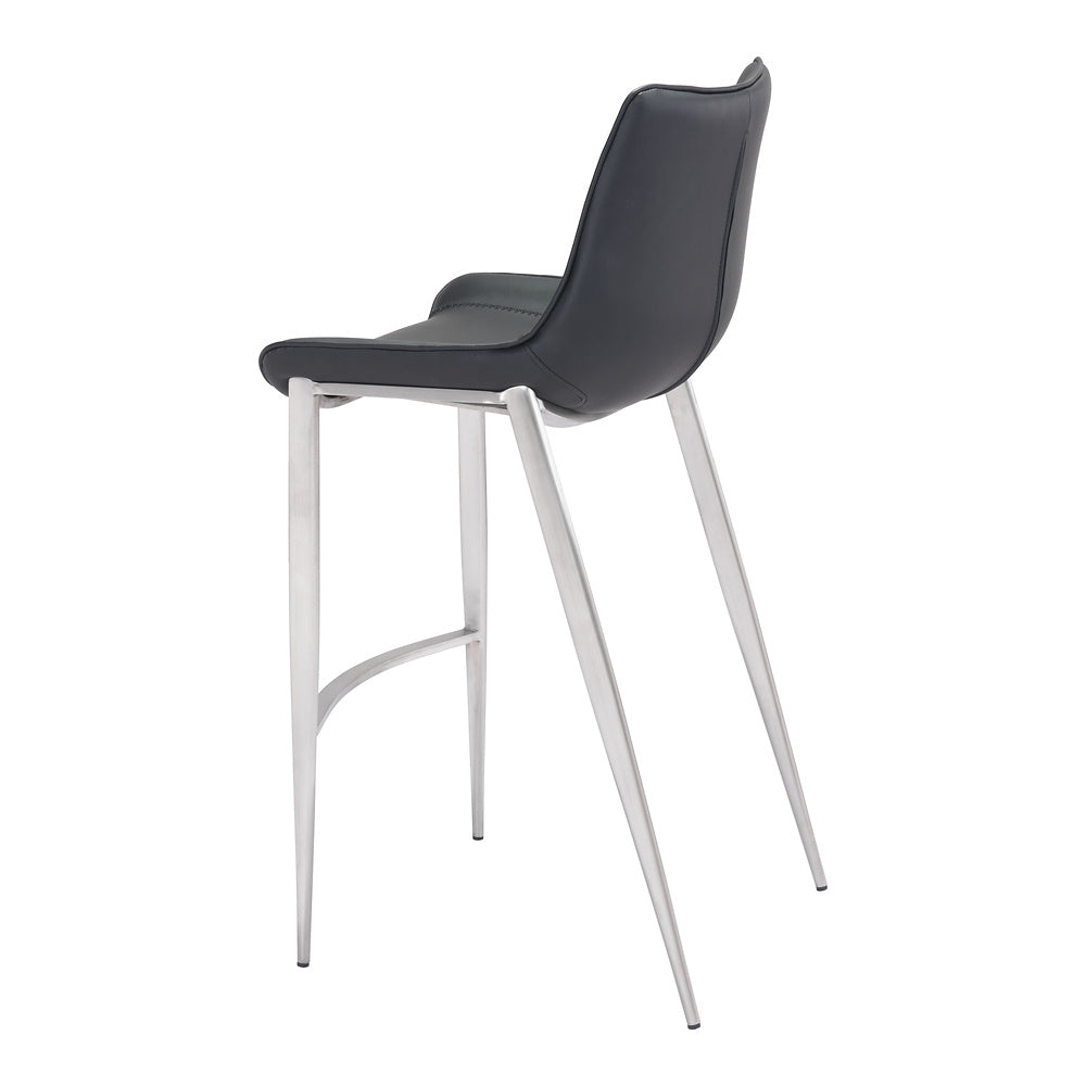 Banco Alto para Bistró - ZUO MAGNUS 53x55 101276 - Varios Colores - Asiento y Respaldo Tapizados en Piel Sintética