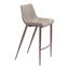Banco Alto para Bistró - ZUO MAGNUS 53x55 101277 - Varios Colores - Asiento y Respaldo Tapizados en Piel Sintética
