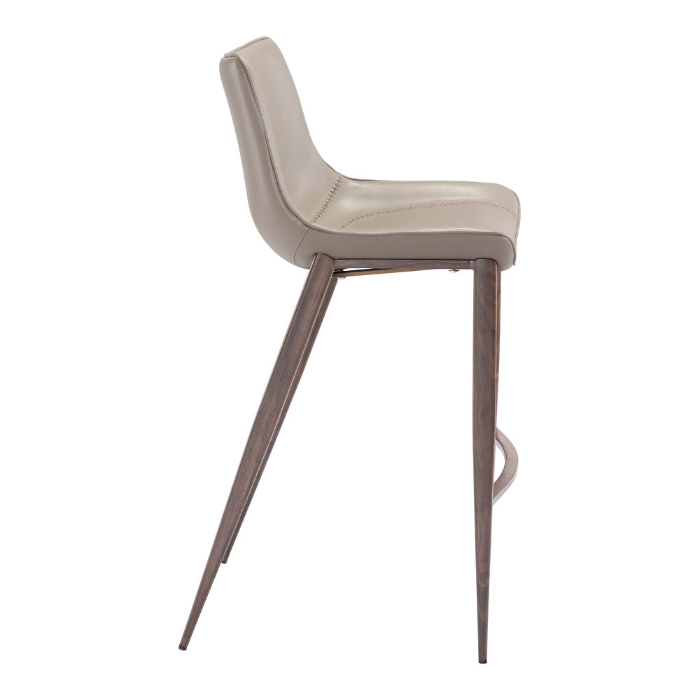 Banco Alto para Bistró - ZUO MAGNUS 53x55 101277 - Varios Colores - Asiento y Respaldo Tapizados en Piel Sintética