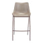 Banco Alto para Bistró - ZUO MAGNUS 53x55 101277 - Varios Colores - Asiento y Respaldo Tapizados en Piel Sintética