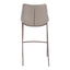 Banco Alto para Bistró - ZUO MAGNUS 53x55 101277 - Varios Colores - Asiento y Respaldo Tapizados en Piel Sintética