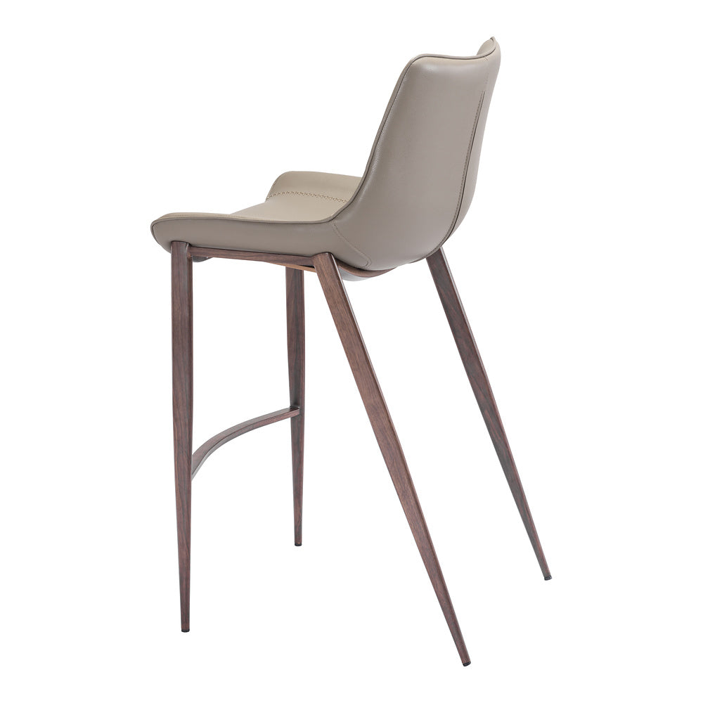Banco Alto para Bistró - ZUO MAGNUS 53x55 101277 - Varios Colores - Asiento y Respaldo Tapizados en Piel Sintética