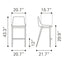 Banco Alto para Bistró - ZUO MAGNUS 53x55 101277 - Varios Colores - Asiento y Respaldo Tapizados en Piel Sintética