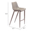 Banco Alto para Bistró - ZUO MAGNUS 53x55 101277 - Varios Colores - Asiento y Respaldo Tapizados en Piel Sintética