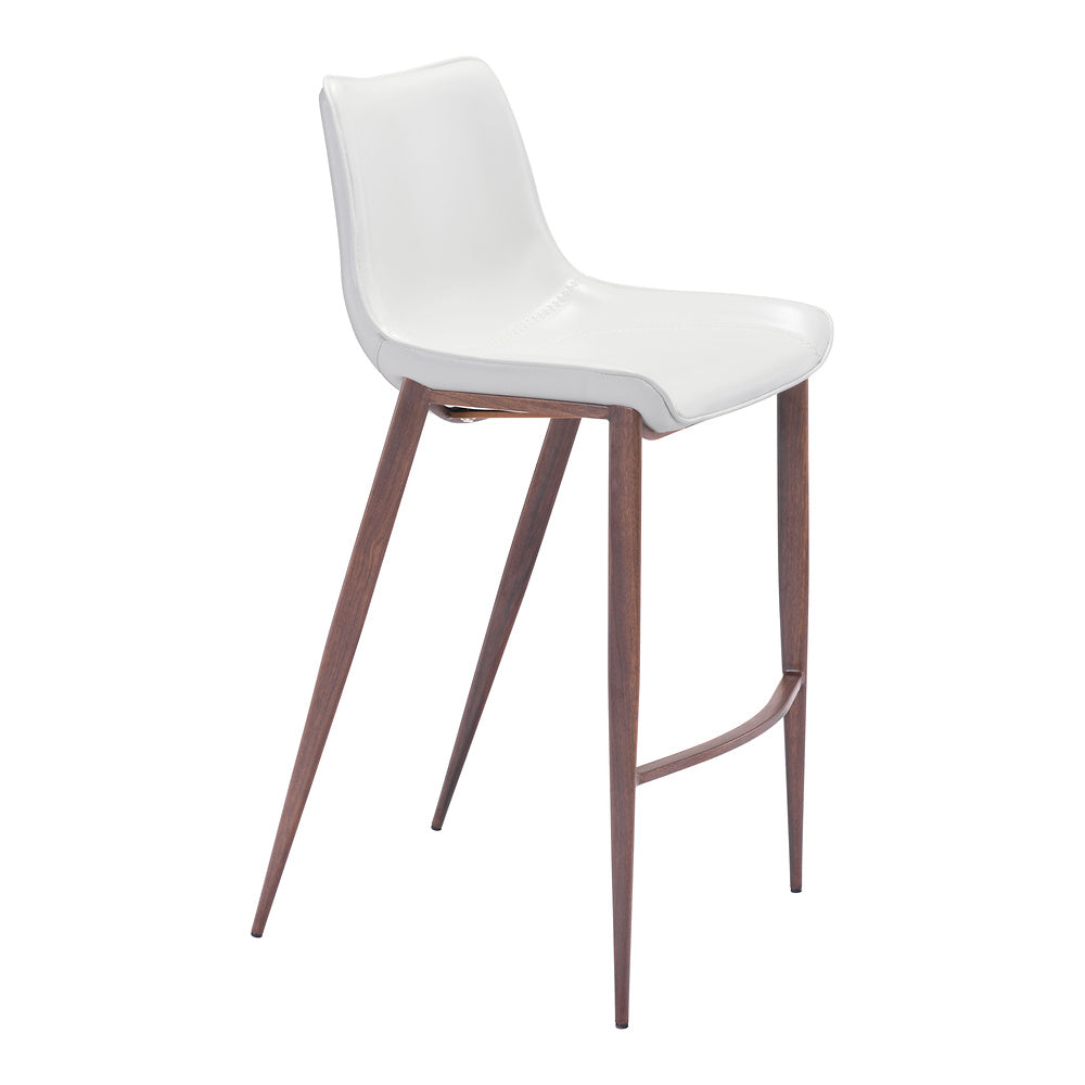 Banco Alto para Bistró - ZUO MAGNUS 53x55 101278 - Varios Colores - Asiento y Respaldo Tapizados en Piel Sintética