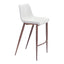 Banco Alto para Bistró - ZUO MAGNUS 53x55 101278 - Varios Colores - Asiento y Respaldo Tapizados en Piel Sintética