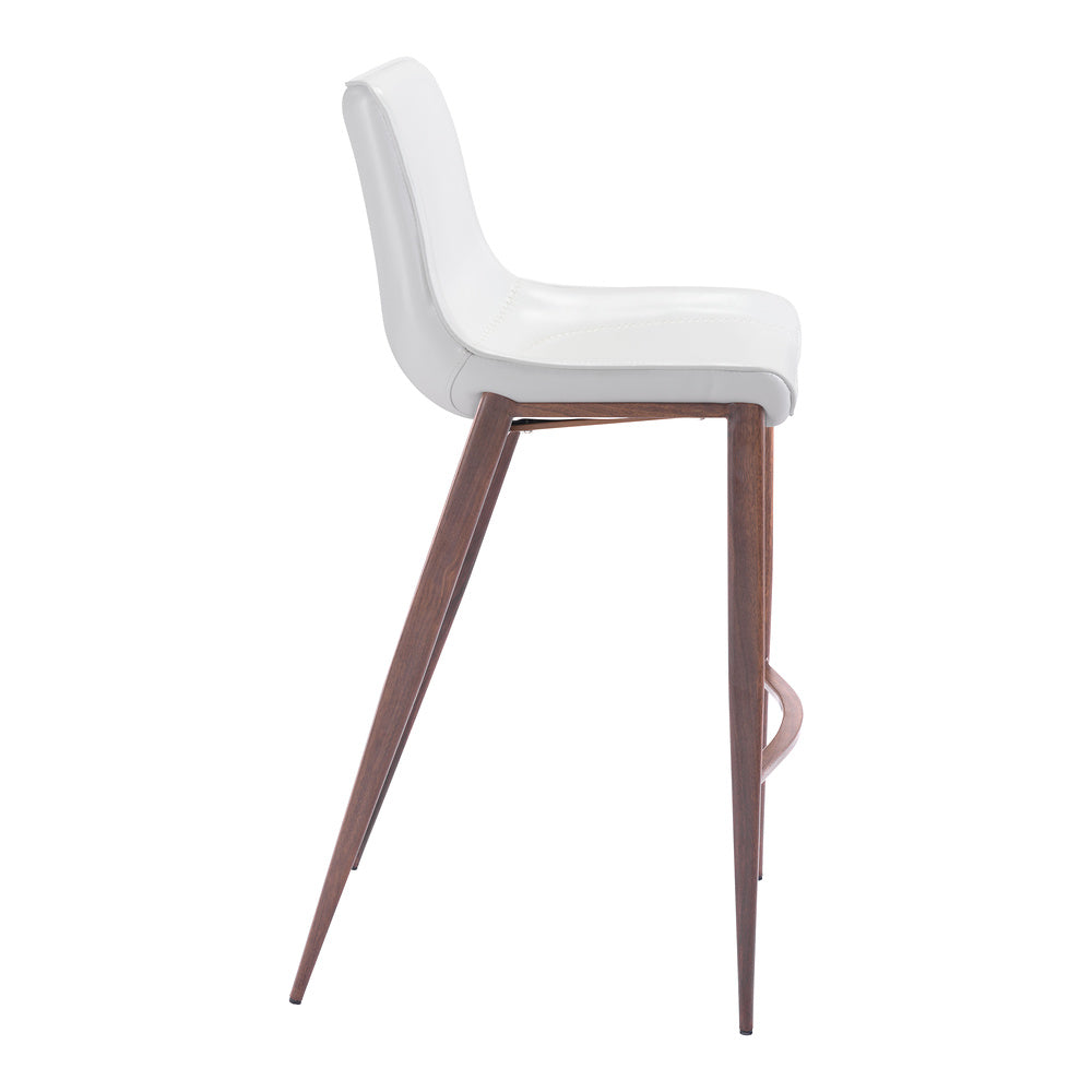 Banco Alto para Bistró - ZUO MAGNUS 53x55 101278 - Varios Colores - Asiento y Respaldo Tapizados en Piel Sintética