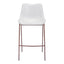 Banco Alto para Bistró - ZUO MAGNUS 53x55 101278 - Varios Colores - Asiento y Respaldo Tapizados en Piel Sintética