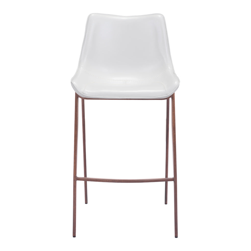 Banco Alto para Bistró - ZUO MAGNUS 53x55 101278 - Varios Colores - Asiento y Respaldo Tapizados en Piel Sintética