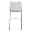 Banco Alto para Bistró - ZUO MAGNUS 53x55 101278 - Varios Colores - Asiento y Respaldo Tapizados en Piel Sintética